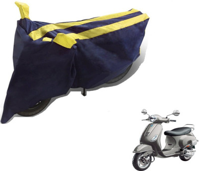 MOCKHE Two Wheeler Cover for Universal For Bike(Vespa VXL, Black, Yellow)