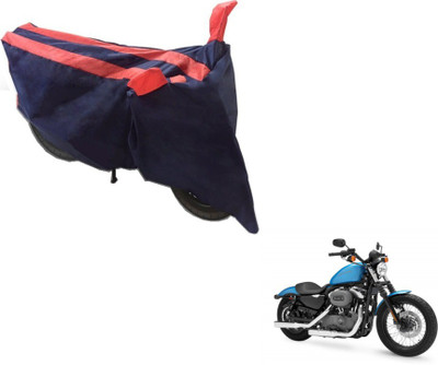 MOCKHE Two Wheeler Cover for Harley Davidson(XL 1200, Black, Orange)