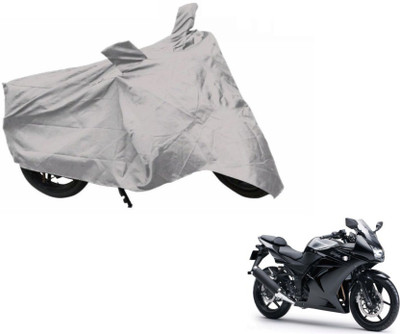 MOCKHE Two Wheeler Cover for Kawasaki(Ninja 250, Silver)