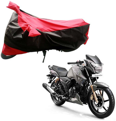 

Purpleheart Two Wheeler Cover for TVS(Apache RTR 180, Black, Red)