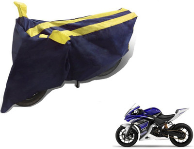 MOCKHE Two Wheeler Cover for Yamaha(YZF R25, Black, Yellow)