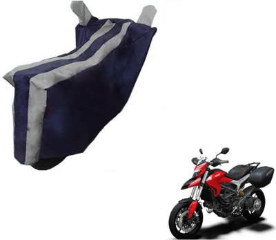 MOCKHE Two Wheeler Cover for Ducati(Hyperstrada, Black, Silver)