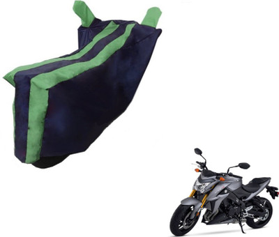 MOCKHE Two Wheeler Cover for Suzuki(GSX, Black, Green)