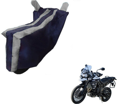 MOCKHE Two Wheeler Cover for Triumph(Tiger 800 XCA, Black, Silver)