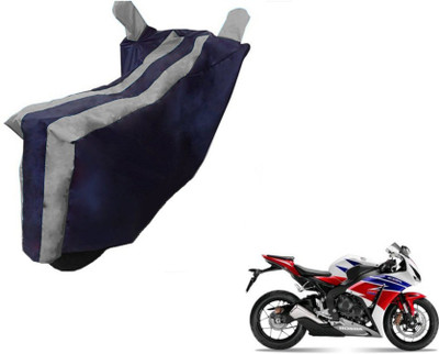 MOCKHE Two Wheeler Cover for Honda(CBR 1000RR, Black, Silver)