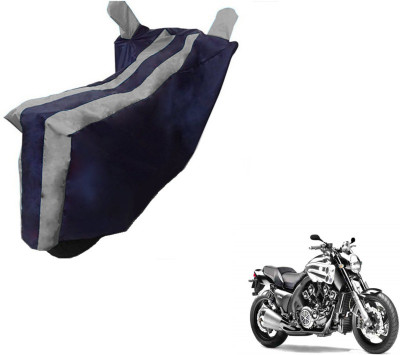 MOCKHE Two Wheeler Cover for Yamaha(VMAX, Black, Silver)