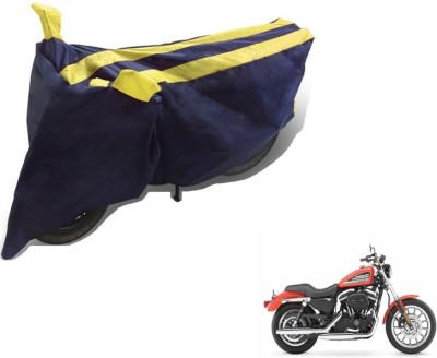 MOCKHE Two Wheeler Cover for Harley Davidson(XL 883, Black, Yellow)