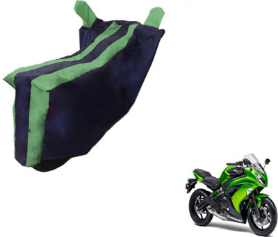 MOCKHE Two Wheeler Cover for Kawasaki(Ninja, Black, Green)