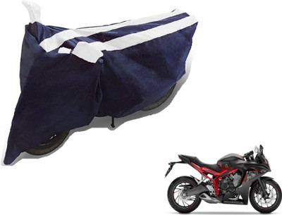 MOCKHE Two Wheeler Cover for Honda(CBR 650F, Black, White)
