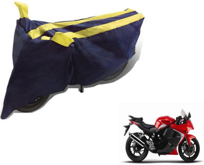 MOCKHE Two Wheeler Cover for Hyosung(GT250R, Black, Yellow)