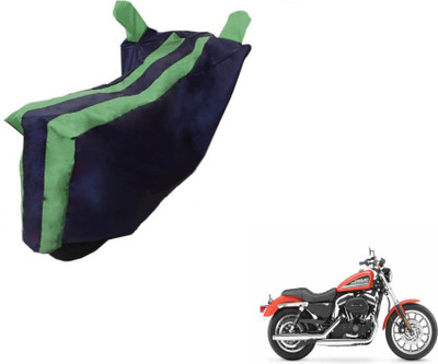 MOCKHE Two Wheeler Cover for Harley Davidson(XL 883, Black, Green)