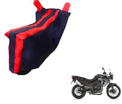 MOCKHE Two Wheeler Cover for Triumph(Tiger 800 XR, Black, Red)