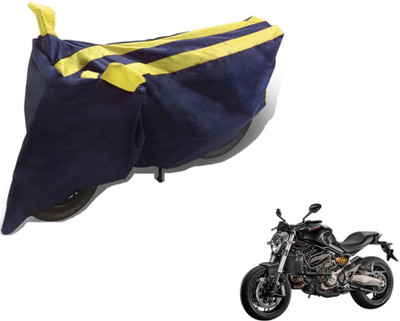 MOCKHE Two Wheeler Cover for Ducati(Monster 821, Black, Yellow)