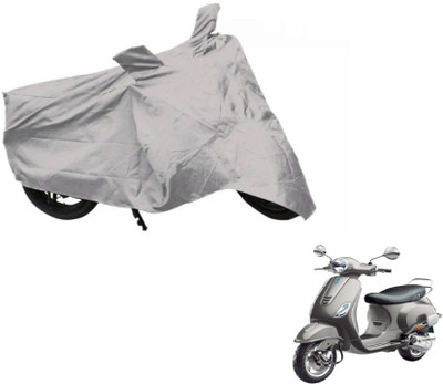 MOCKHE Two Wheeler Cover for Universal For Bike(Vespa VXL, Silver)
