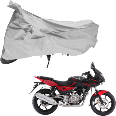 Purpleheart Two Wheeler Cover for Bajaj(Pulsar 220 DTS-i, Silver)