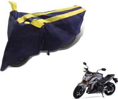 MOCKHE Two Wheeler Cover for Suzuki(GSX, Black, Yellow)
