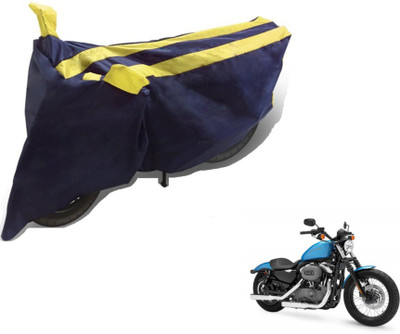MOCKHE Two Wheeler Cover for Harley Davidson(XL 1200, Black, Yellow)