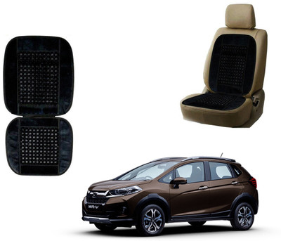 AUTO PEARL Polyester, Cotton Seating Pad For  Honda(Front Seats Black)