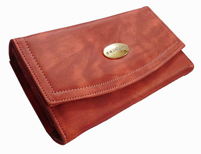 

SAMCO FAS Girls Orange Canvas Wallet(10 Card Slots)