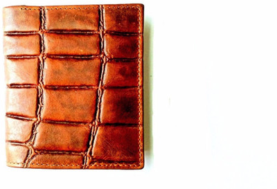 

Rebel Color Men Tan Genuine Leather Wallet(9 Card Slots)