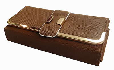 

SAMCO FAS Girls Brown Canvas Wallet(10 Card Slots)