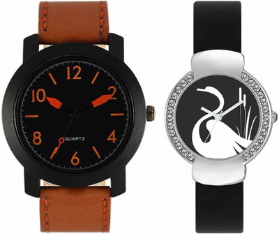 View VALENTIME VL19VT21 New Latest Stylish Designer Collection Leather Combo Couple Diamond Fancy Casual Best Offer Watch  - For Men & Women Wrist Watches Price Online(Valentime)