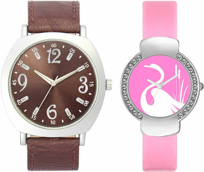 View VALENTIME VL46VT24 New Latest Stylish Designer Collection Leather Combo Diamond Couple Fancy Casual Best Offer Watch  - For Men & Women Wrist Watches Price Online(Valentime)