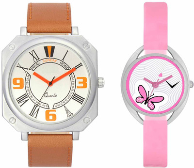 View VALENTIME VL45VT03 New Latest Stylish Designer Collection Leather Combo Couple Fancy Casual Best Offer Watch  - For Men & Women Wrist Watches Price Online(Valentime)