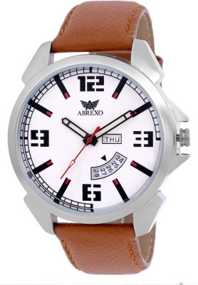 Abrexo Abx1167-Gents WHT-TAN Day & Date Series Watch  - For Men   Watches  (Abrexo)