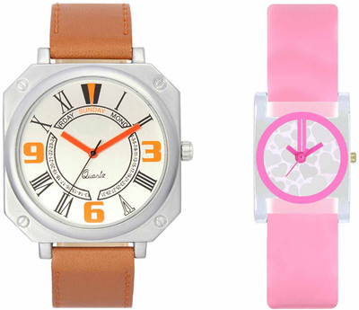 View VALENTIME VL45VT08 New Latest Stylish Designer Collection Leather Combo Couple Fancy Casual Best Offer Watch  - For Men & Women Wrist Watches Price Online(Valentime)