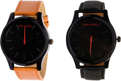 kajaru KJR-12,13 BLACK DIAL CLASSIC COMBO Watch  - For Men   Watches  (KAJARU)