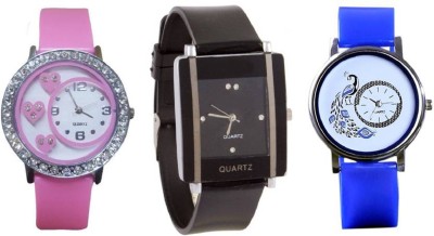 Gopal Retail GR_001010 Pink Purple Blue Watch Watch  - For Girls   Watches  (Gopal Retail)