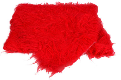 

Vardhman Fur Cloth Red Long Hair, Size 38" x 32" , 9 Cms Hair Length Used For Dresses, Soft Toys Making, Jackets Etc
