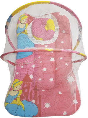 

GoodStart Cotton Bedding Set(Dark Pink, 1 Baby bed with Mosquito net)