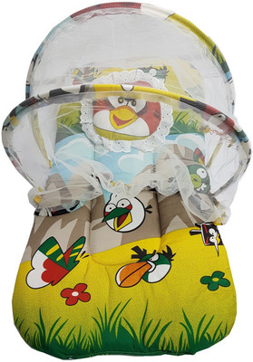 

GoodStart Cotton Bedding Set(Yellow, 1 Baby bed with Mosquito net)