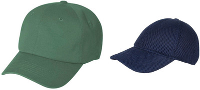 FashMade Solid Sports/Regular Cap Cap(Pack of 2)