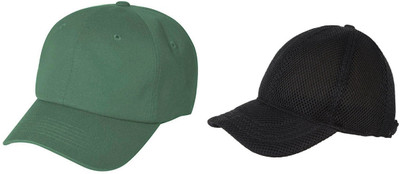 FashMade Solid Sports/Regular Cap Cap(Pack of 2)