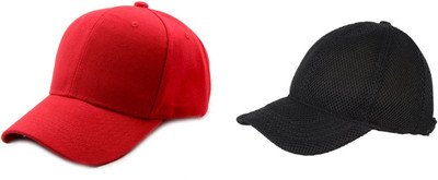 FashMade Solid Sports/Regular Cap Cap(Pack of 2)