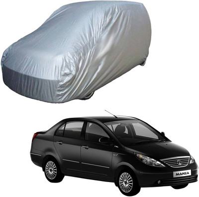Purpleheart Car Cover For Tata Manza (Without Mirror Pockets)(Silver)