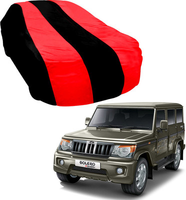 Purpleheart Car Cover For Mahindra Bolero (Without Mirror Pockets)(Black, Red)