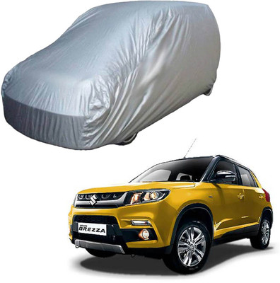 Purpleheart Car Cover For Maruti Suzuki Vitara Brezza (Without Mirror Pockets)(Silver)