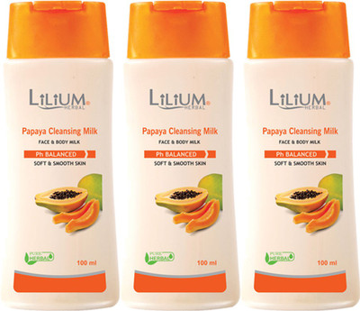 

LILIUM Lilium Papaya Cleansing Mlik 100ml Pack of 3(100 ml)