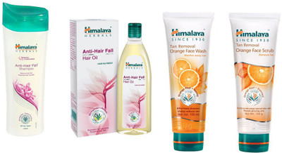 

Himalaya Anti Hair Fall Hari Oil, Anti Hair Fall Shampoo, Tan Removal Orange Face Wash, Tan Removal Orange Face Scrub(Set of 4)