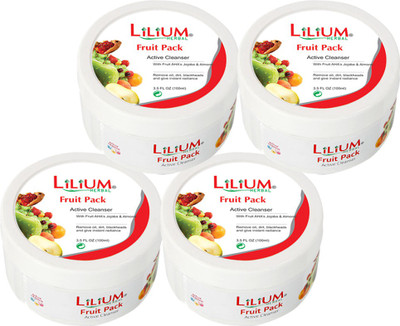 LILIUM Lilium Active Cleanser Fruit Pack 100ml Pack of 4(100 ml)