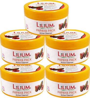 LILIUM Lilium Papaya Active Cleanser Pack 100ml Pack of 5(100 ml)