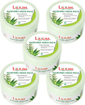 

LILIUM Lilium Aloe Vera Neem Face Pack 100ml Pack of 5(100 ml)
