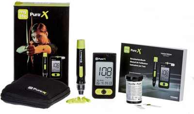 

YPSOMED MY LIFE PURA X with 50 strips Glucometer(Black)