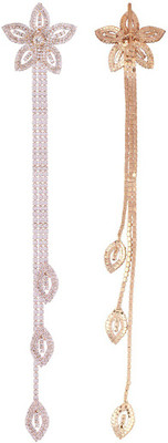 

AccessHer Rhinestone 2 in 1 Choti and saree Challa for women Hair Accessory Set(White)