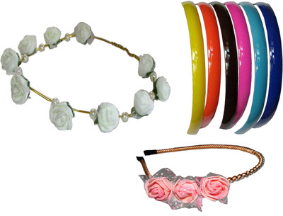 

KAJAL Combo of Multi Color Floral Hairbands Hair Accessory Set(Multicolor)