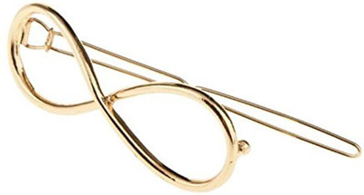 

Ziory Golden Infinity Shape elegant Barrette 2PCS Hairpin Hair Clip for Women And Girls Hair Clip, Hair Pin, Hair Accessory Set(Gold)